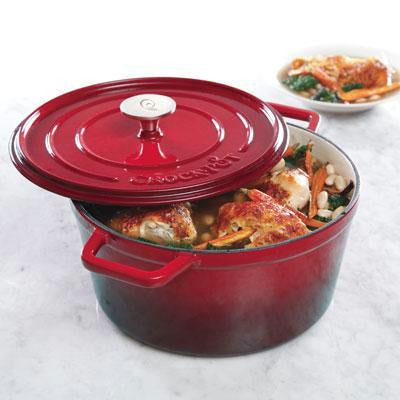 5qt Round Cast Dutch Oven Red