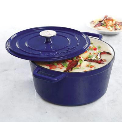 5qt Round Cast Dutch Oven Blue