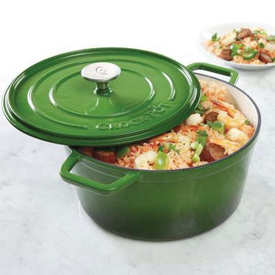 5qt Round Cast Dutch Oven Grn