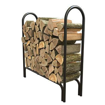 4' Deluxe Log Rack Black