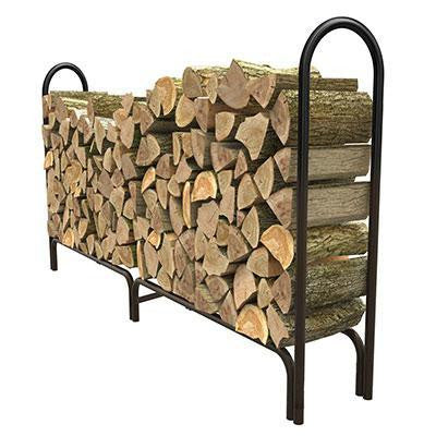 8' Deluxe Log Rack Black