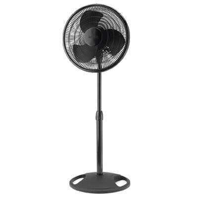 16" Oscillating Stand Fan Blk