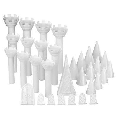 Castle Dsply Set 32pc Purpwht