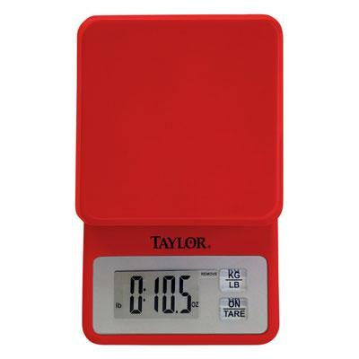 Compact Kitchen Scale Red