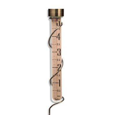 27" Tall Glas Rain Gauge Bronz