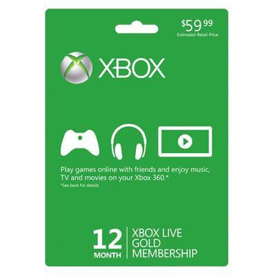 Xbox Live Gold Sub 12 Month.