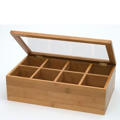 Bamboo Acrylic Adj Tea Box