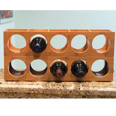 Bamboo 5 Bottle Wine Rack