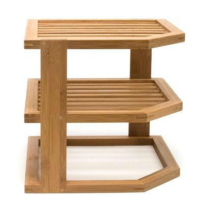 Bamboo 3 Tier Corner Shelf