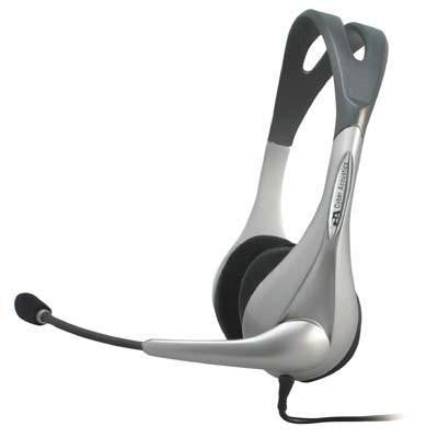 Silver Stereo Headset-mic