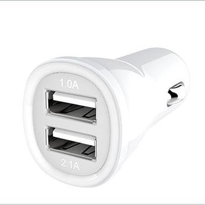 2port USB Car Charger With Cable Wh