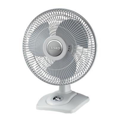 12" Oscillating Table Fan Gray