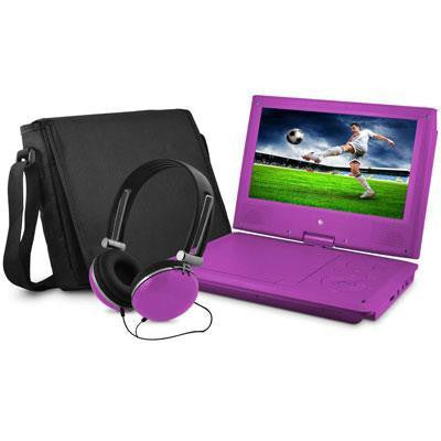 9" Dvd Player Bundle Purple