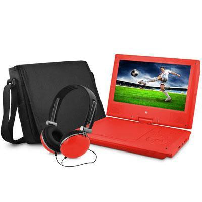 9" Dvd Player Bundle Red