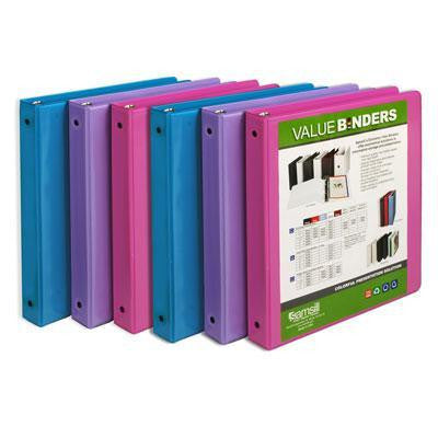 Econ View Binder Fashn 1" 6pk