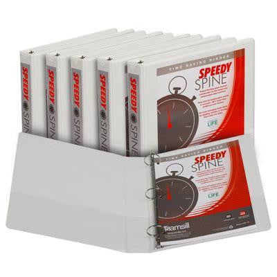 Speedy Spine Blk 1.5" White 6pk