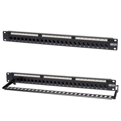 Cat5e Feed Thru Patchpanel 24p