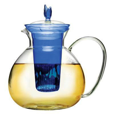 60oz Glass Teapot Infuser Blu