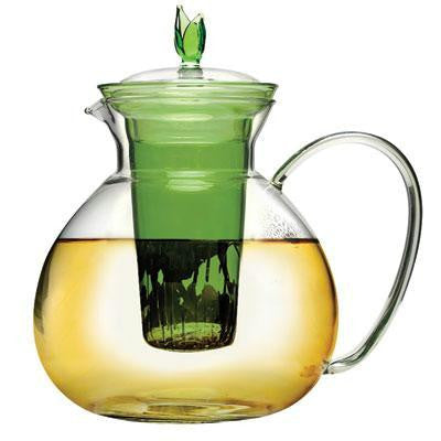 60oz Glass Teapot Infuser Grn