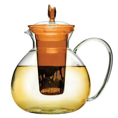 60oz Glass Teapot Infusr Amber