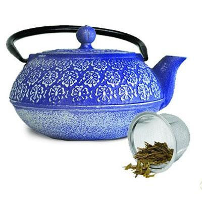 Cast Iron 40 Oz. Teapot Blue