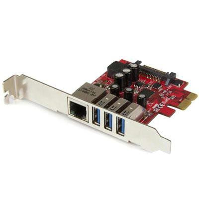 3 Port Pcie USB 3.0 Card Gbe