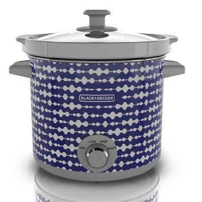 Bd 4qt Slow Cooker Blue Pulse