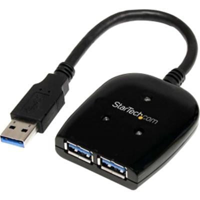 2 Port USB 3.0 Hub  Black