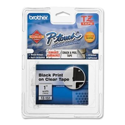 Black On Clear 1" Tape