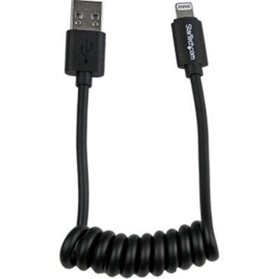 1' Coiled Lightning To USB Cbl