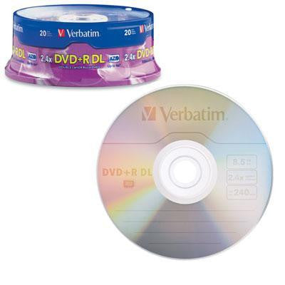 Dvd+r Dl 8.5g 2.4x Branded 20p