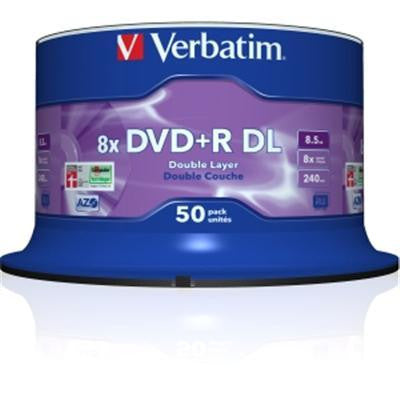 Dvd+r Dl 8.5gb 8x 50 Pk Spindl