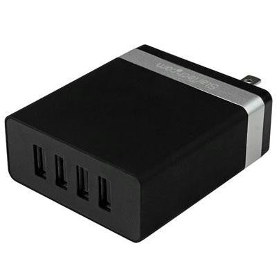 4x USB Wall Charger Black