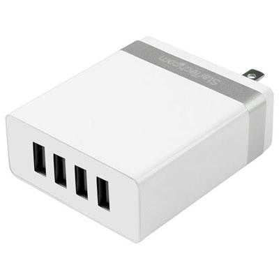 4x USB Wall Charger White